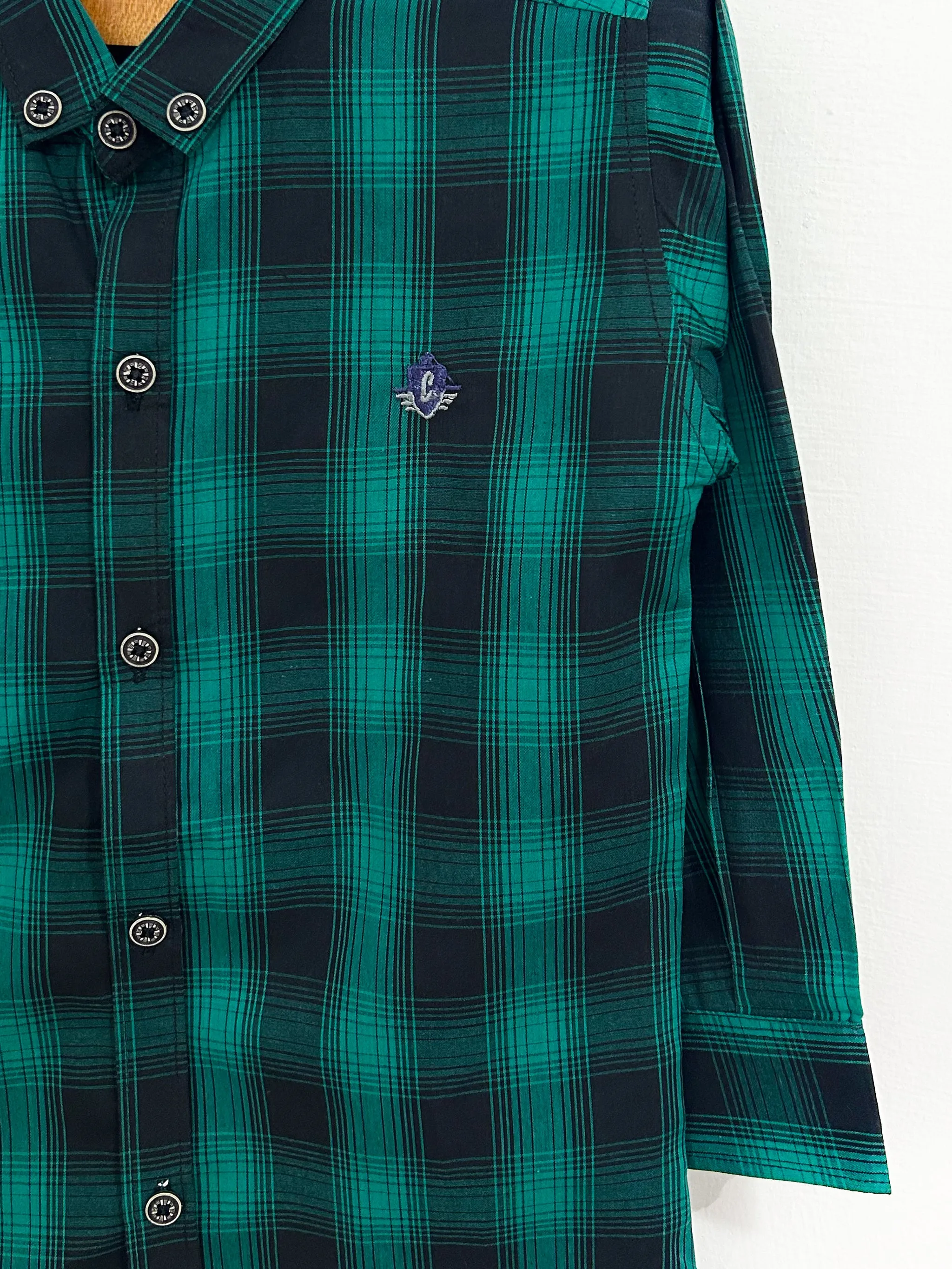 3Yrs - 12Yrs Sea Green Casual Shirt for Boys AZ BCS24