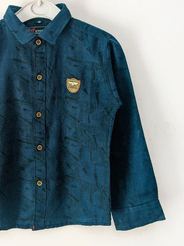 3Yrs - 13Yrs Navy Blue Casual Shirt for Boys BFS06