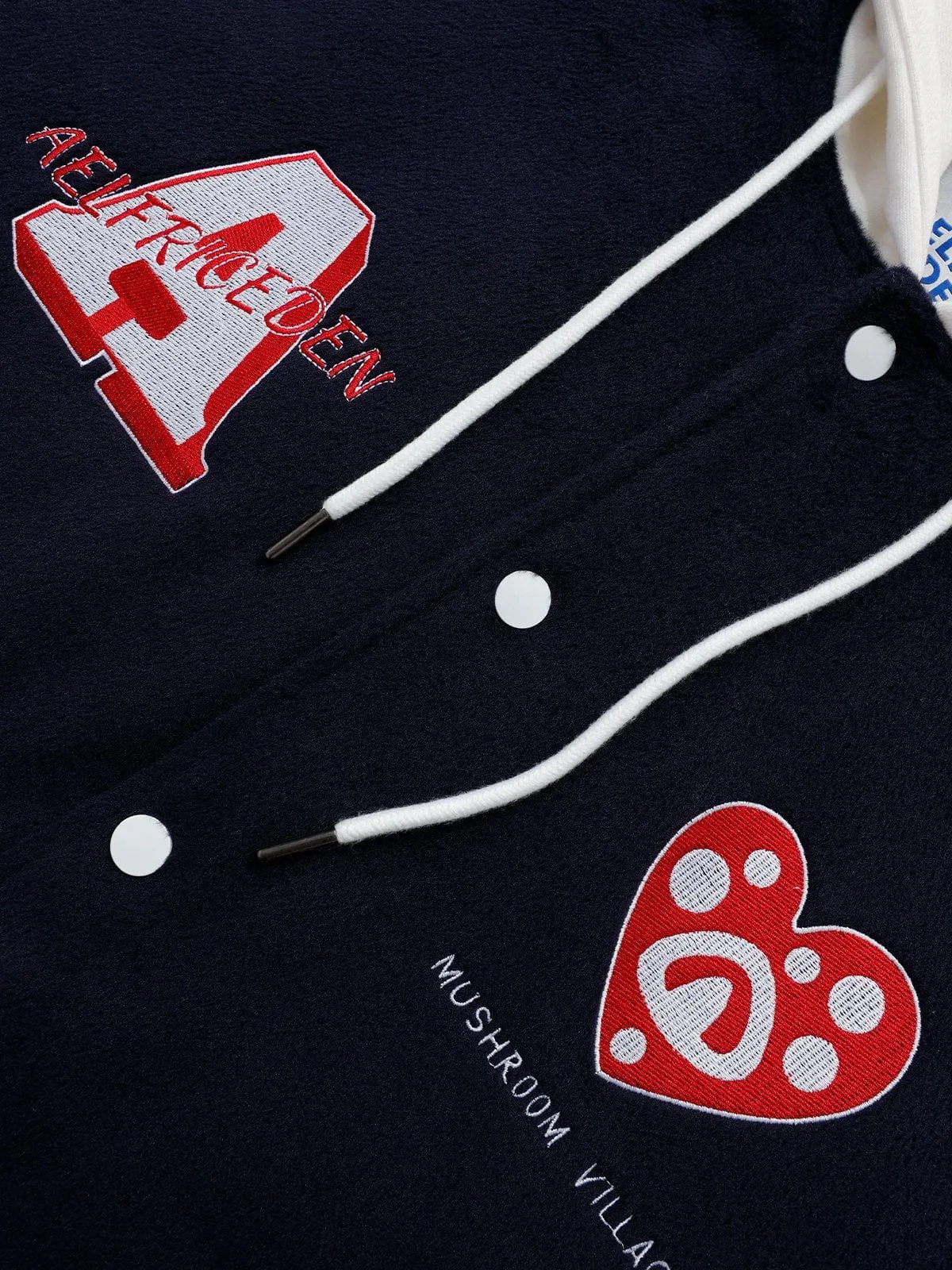 Aelfric Eden Color Blocking Hodded Varsity Jacket