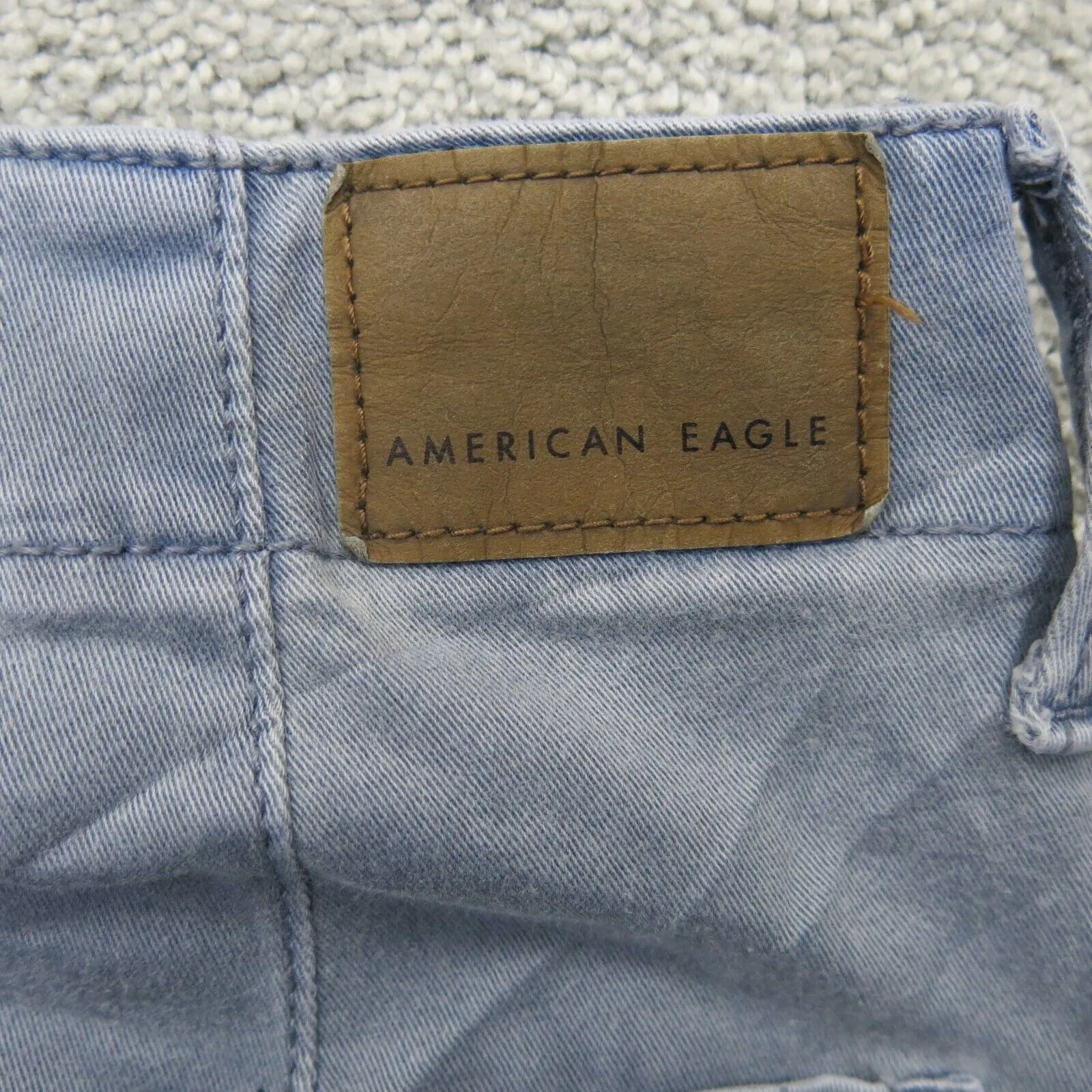 American Eagle Womens Super Stretch Skinny Leg Denim Jeans Mid Rise Blue Size 2