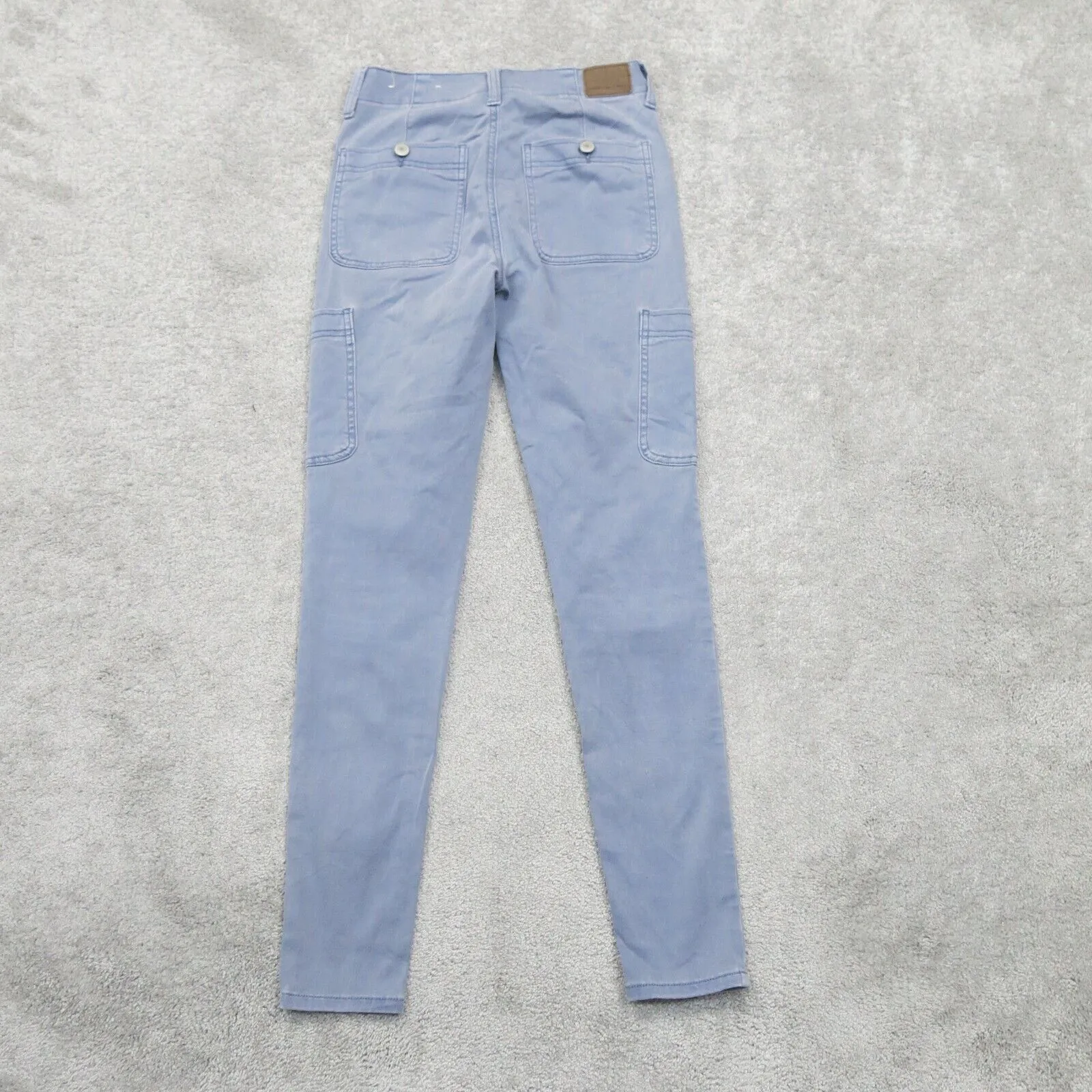 American Eagle Womens Super Stretch Skinny Leg Denim Jeans Mid Rise Blue Size 2