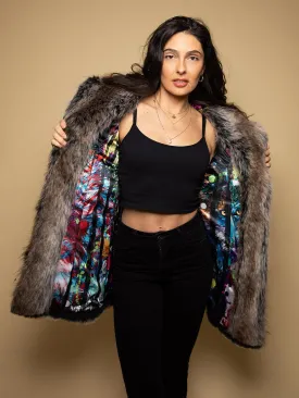 Bart Cooper Grey Wolf Classic Faux Fur Coat Artist Edition