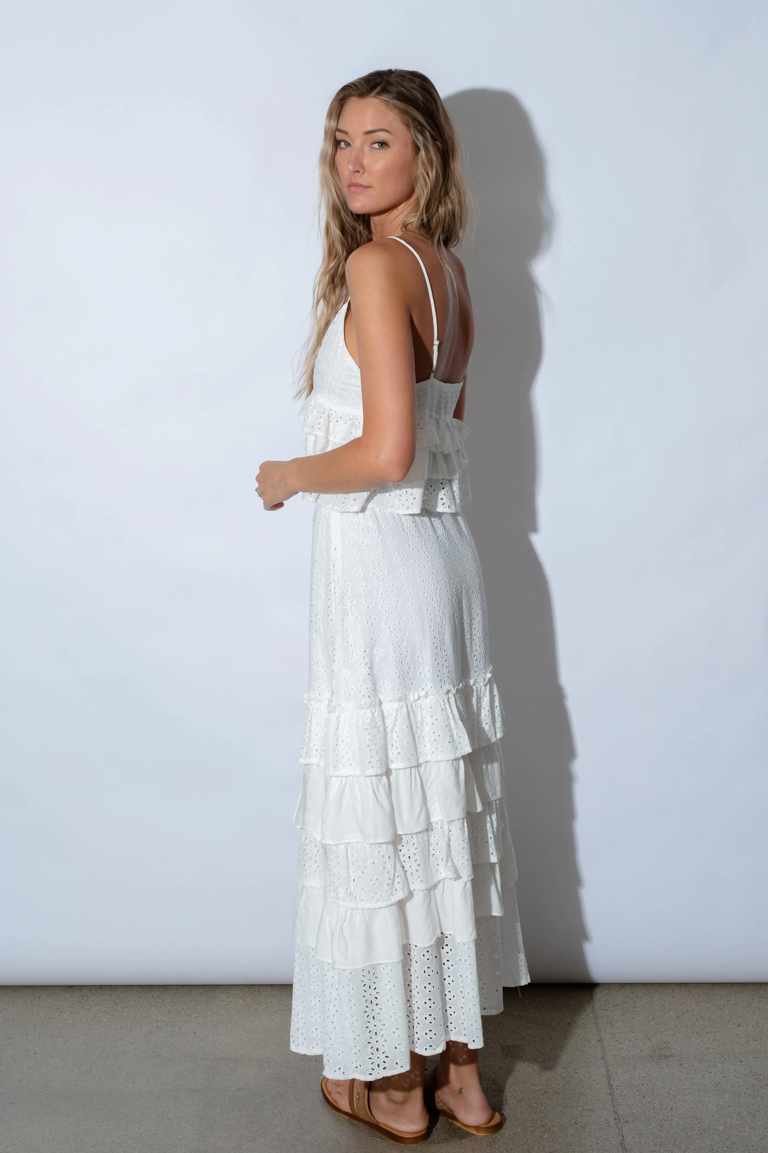 Baylor Eyelet Maxi Skirt