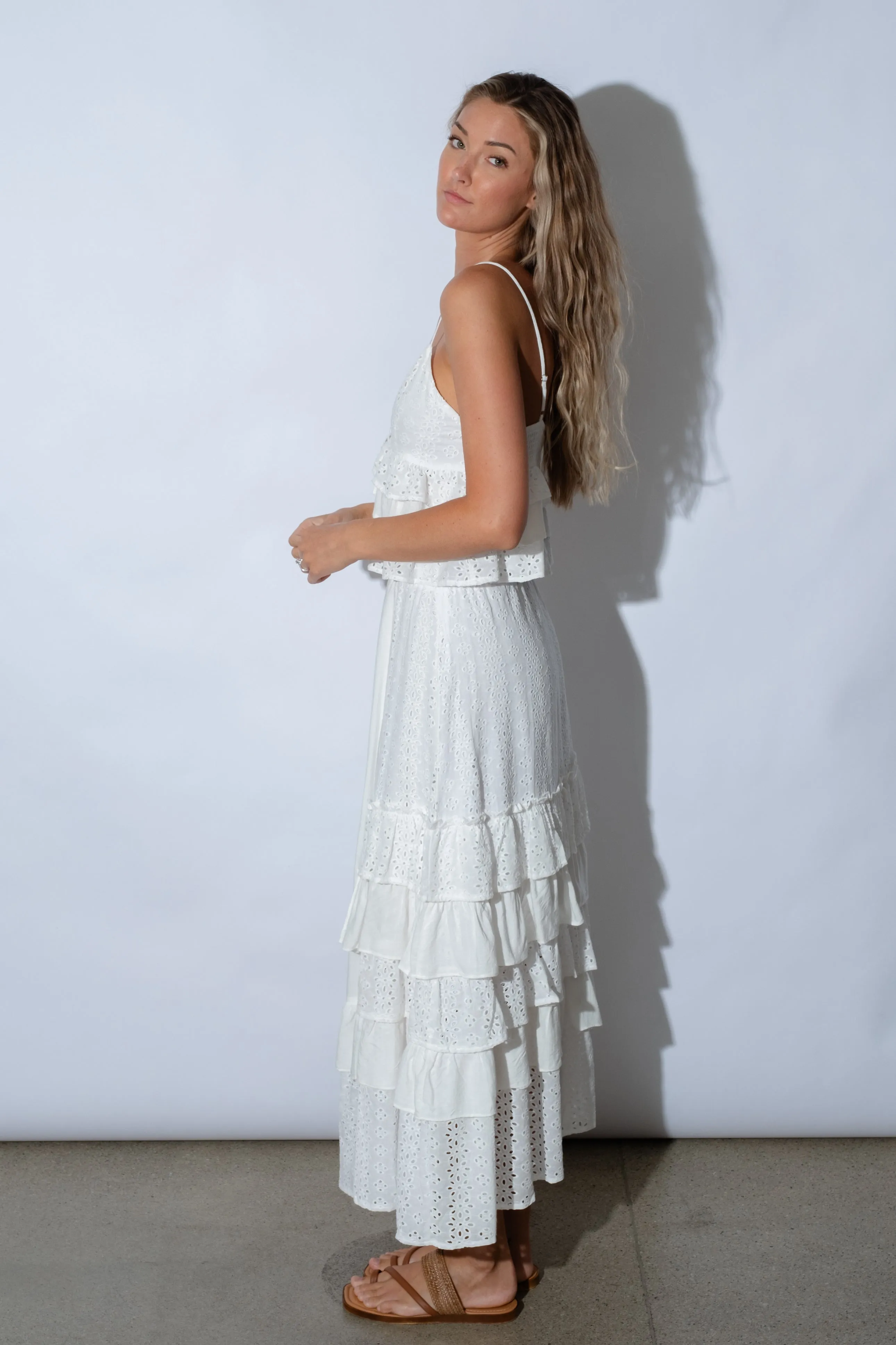 Baylor Eyelet Maxi Skirt