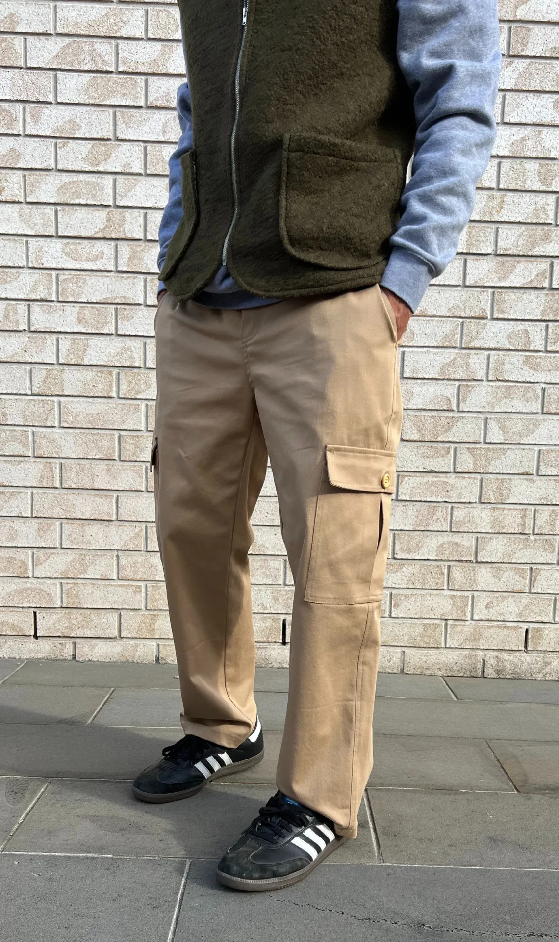 Beige Utility Cargo Pant