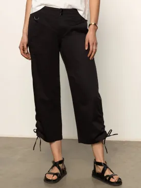 Black Utility High Rise Capri Pant