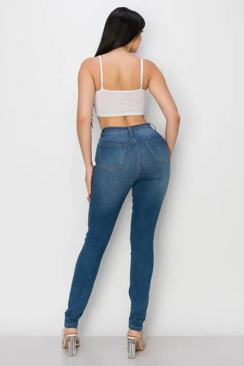 BO-304 stretch high waist skinny jeans