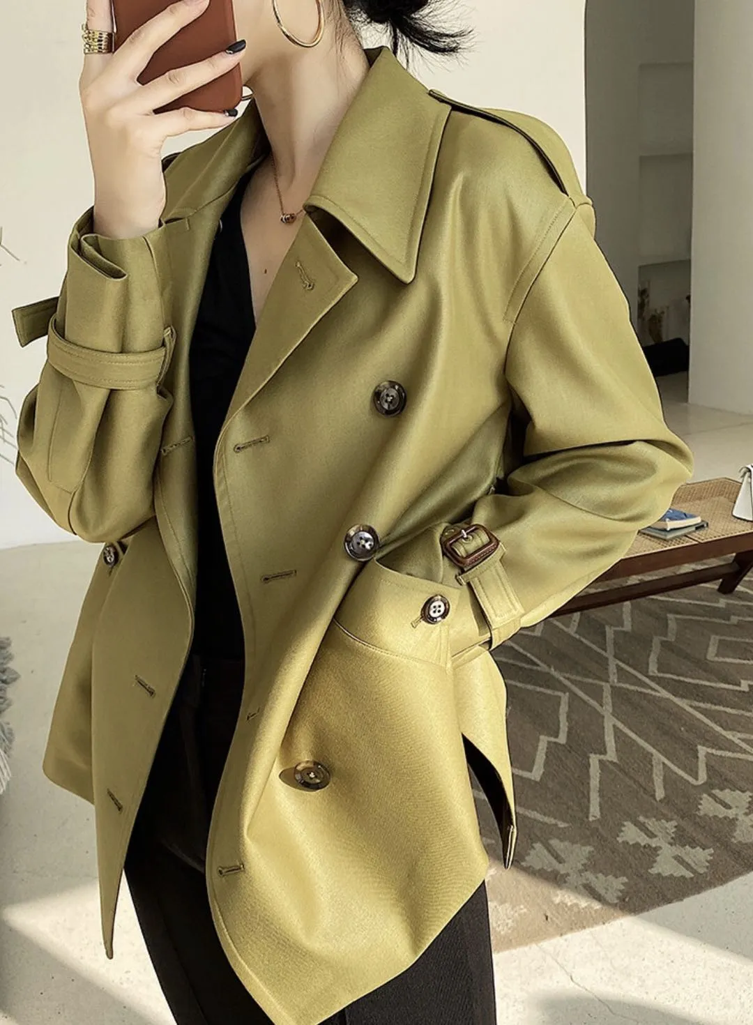 Brisbane Pea Classic Trench Coat