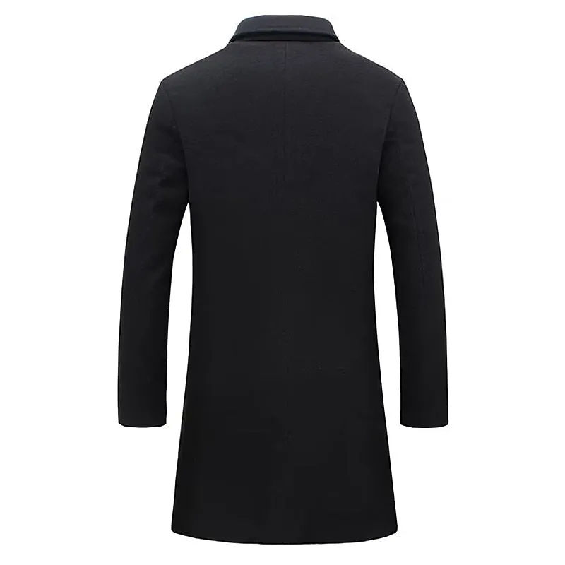 🎅🎄Christmas Early Sale 40% OFF🎄Men's Single Row Buckle Solid Color Jacket