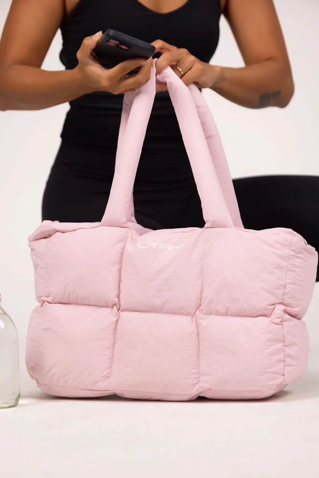 CITRIN PUFFER TOTE - COTTON CANDY