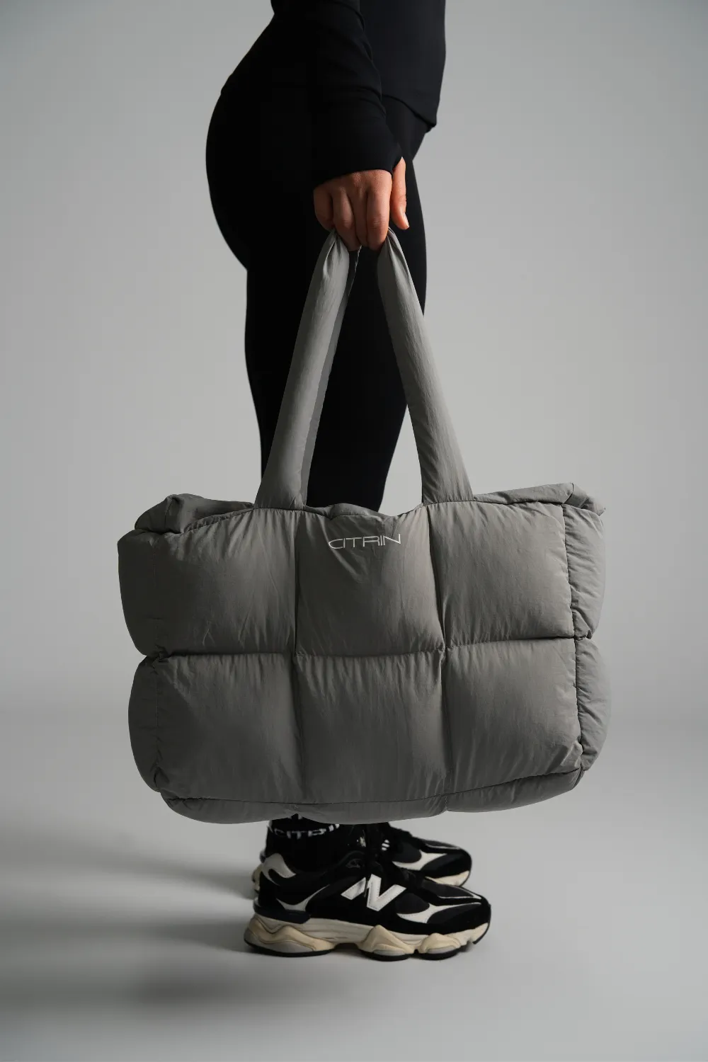 CITRIN PUFFER TOTE - GREY