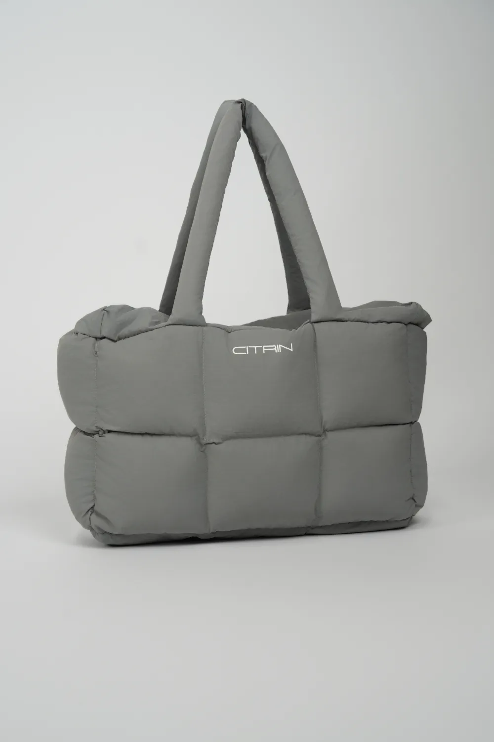 CITRIN PUFFER TOTE - GREY
