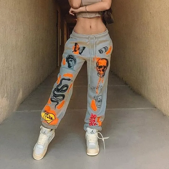 Conor Graffiti Woolen Pants