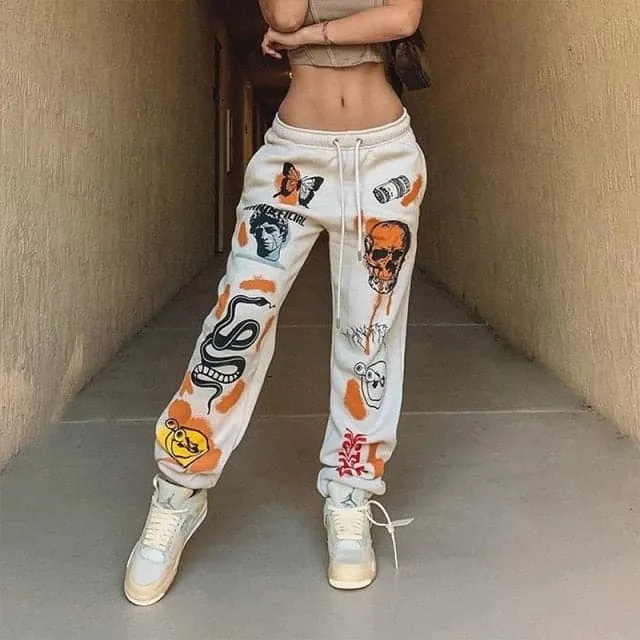 Conor Graffiti Woolen Pants