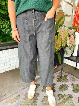 Crosby Mid Rise Utility Pants - Black