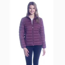 DKR & Co Wine Classic Puffer Padded Jacket with Zipper Pockets