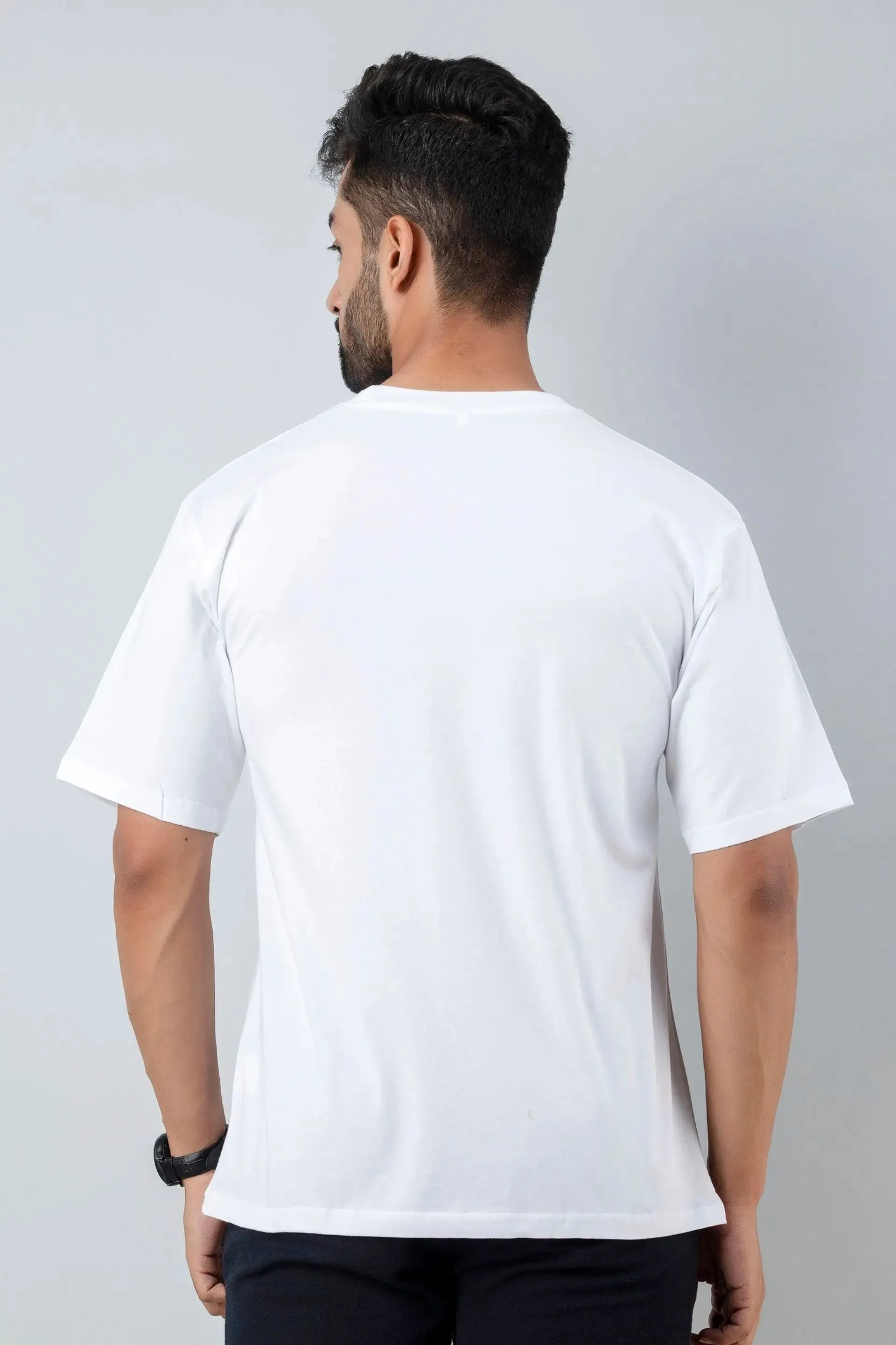 Firangi Yarn Oversize/Baggy Tshirt in White With Manifestation Print