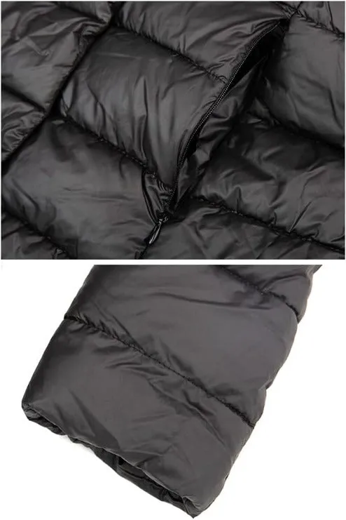 Giolshon Women's Puffer Jacket, Long Hooded Padded Bubble Coat