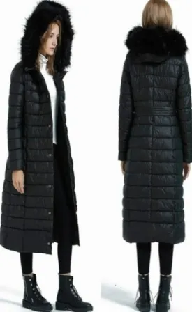 Giolshon Women's Puffer Jacket, Long Hooded Padded Bubble Coat