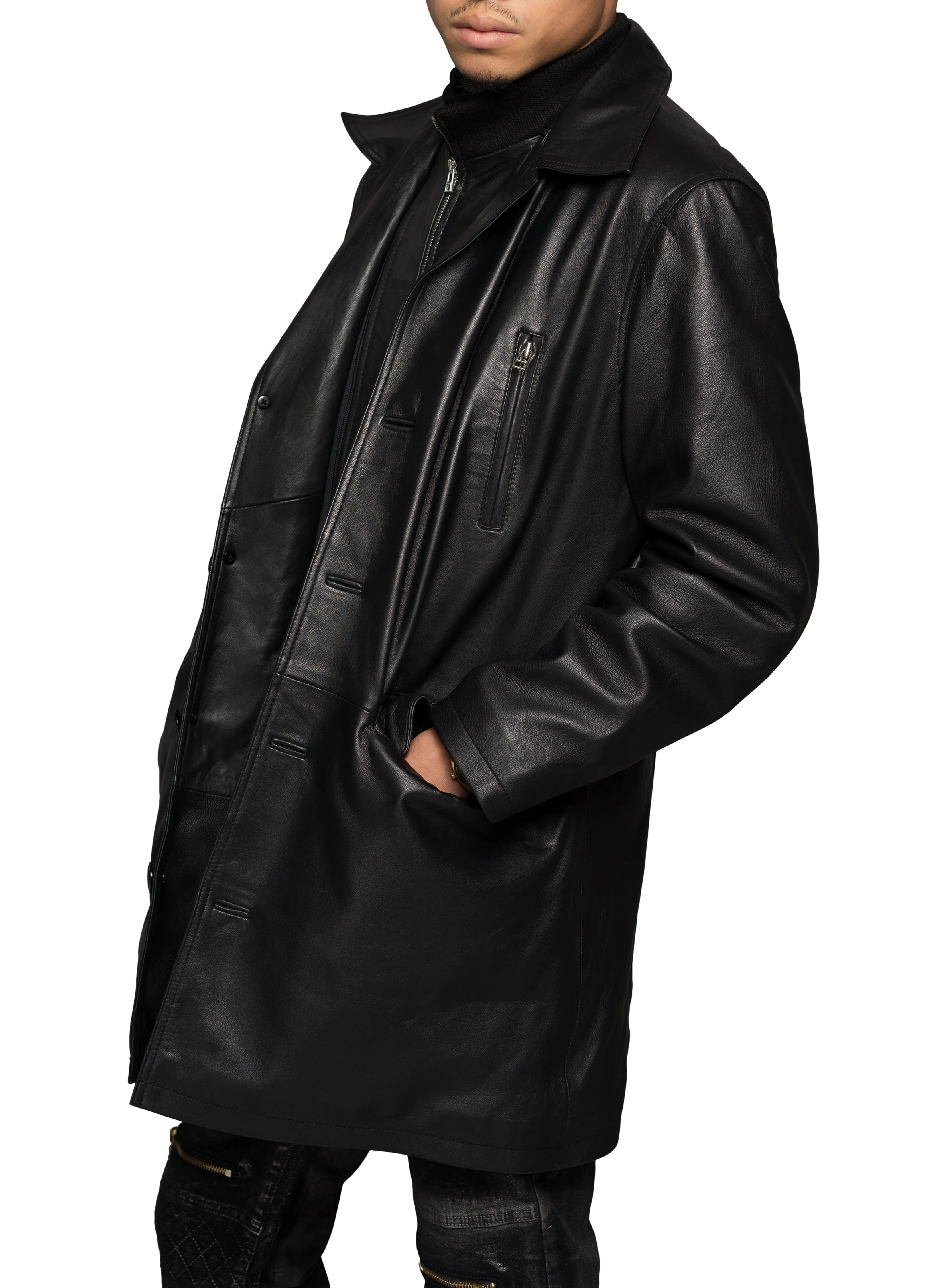 Gully Klassics Leather Pea Coat