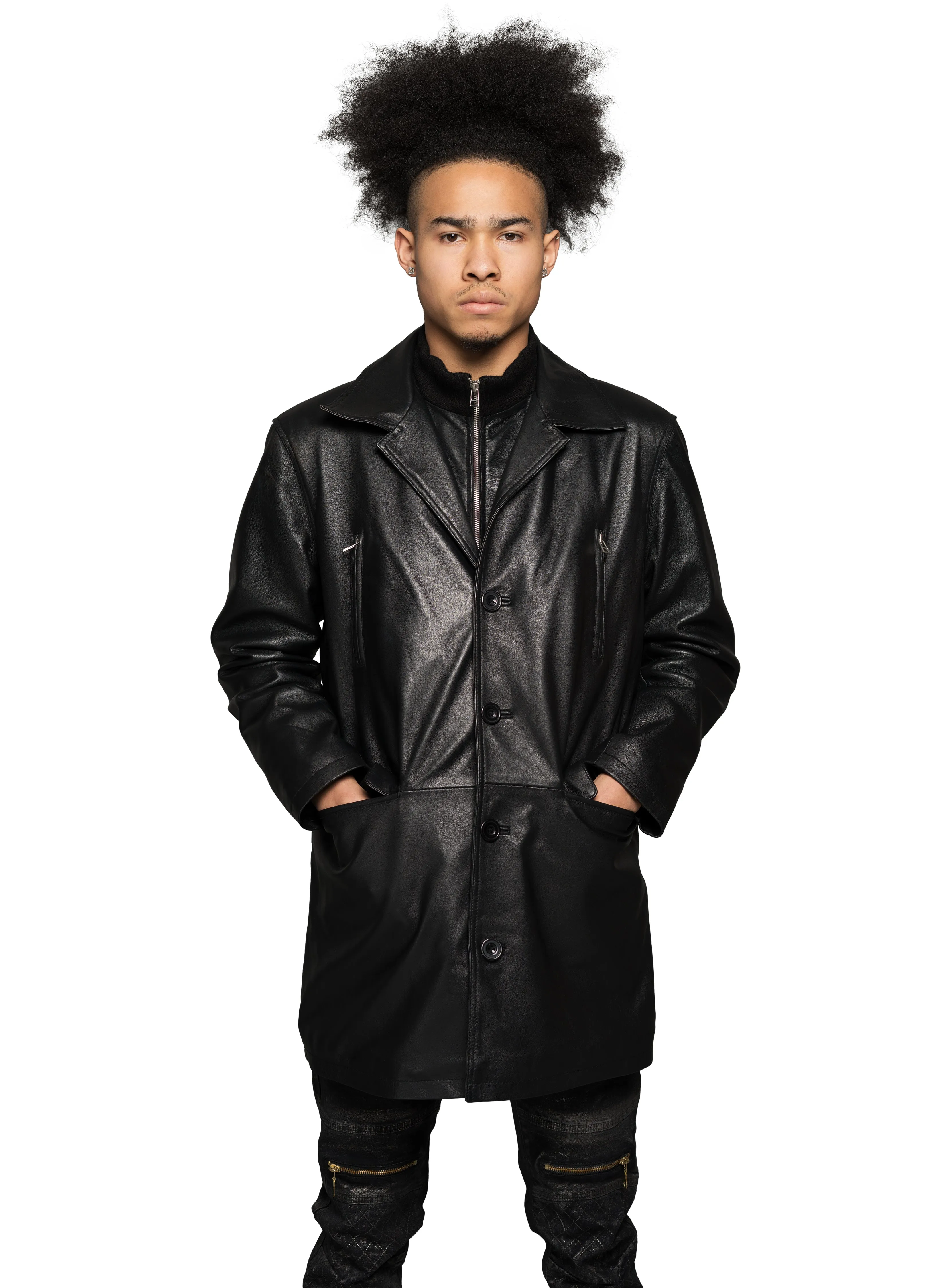 Gully Klassics Leather Pea Coat