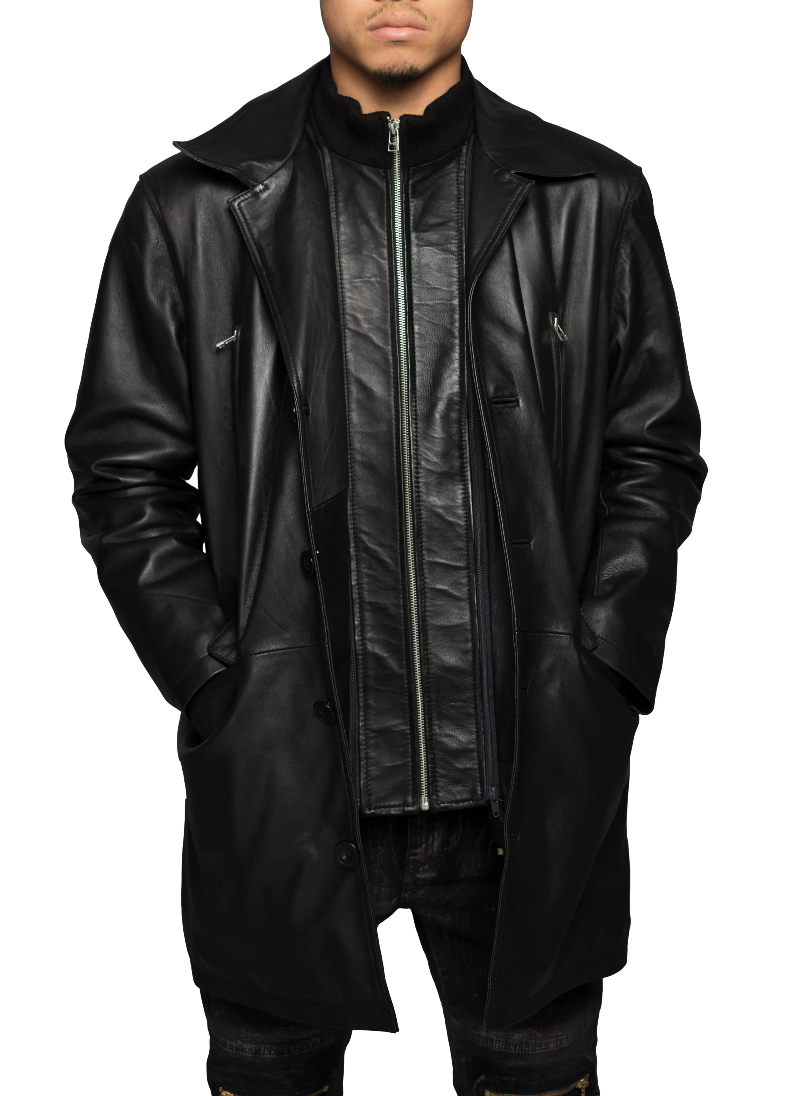 Gully Klassics Leather Pea Coat