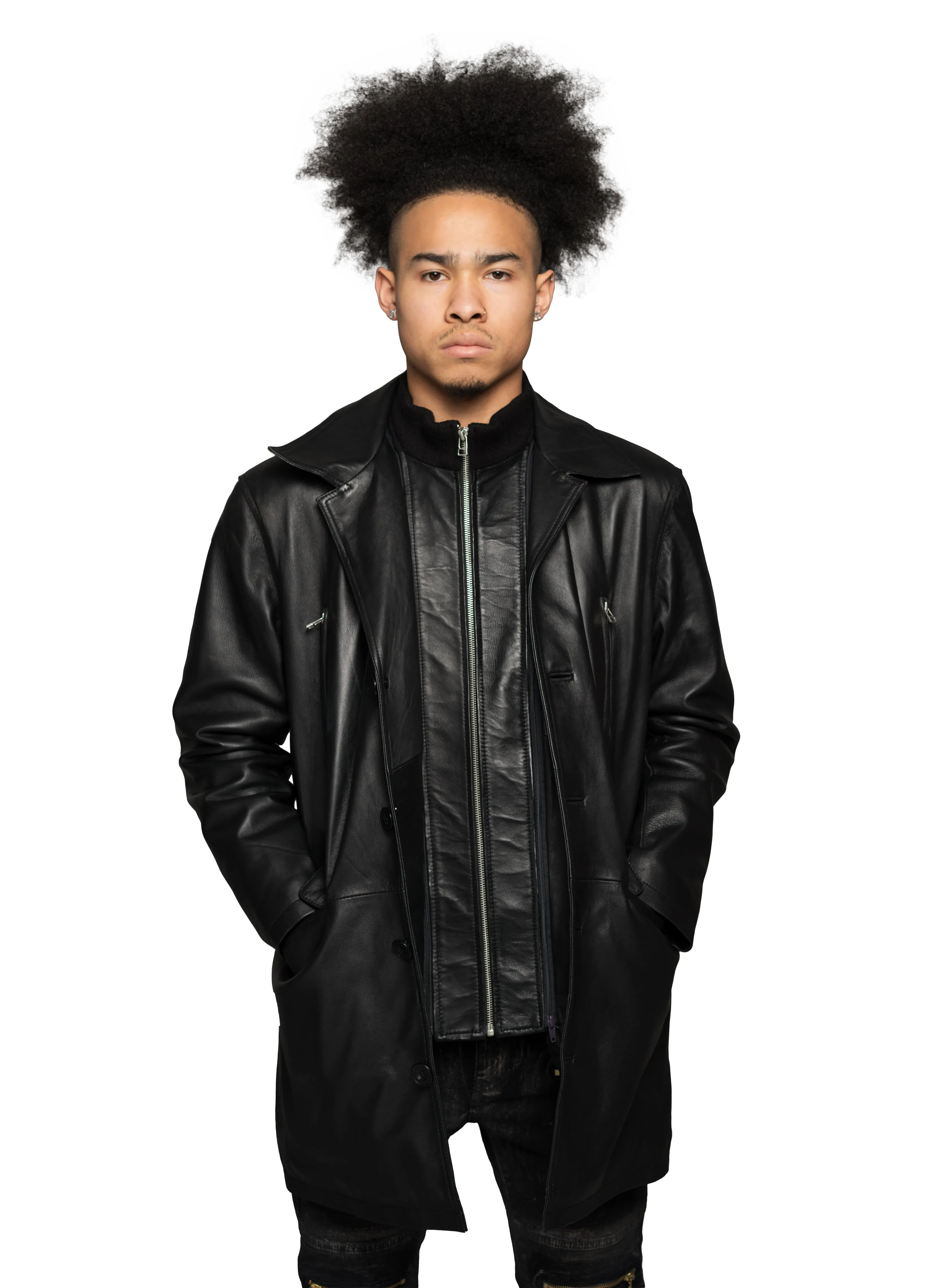 Gully Klassics Leather Pea Coat