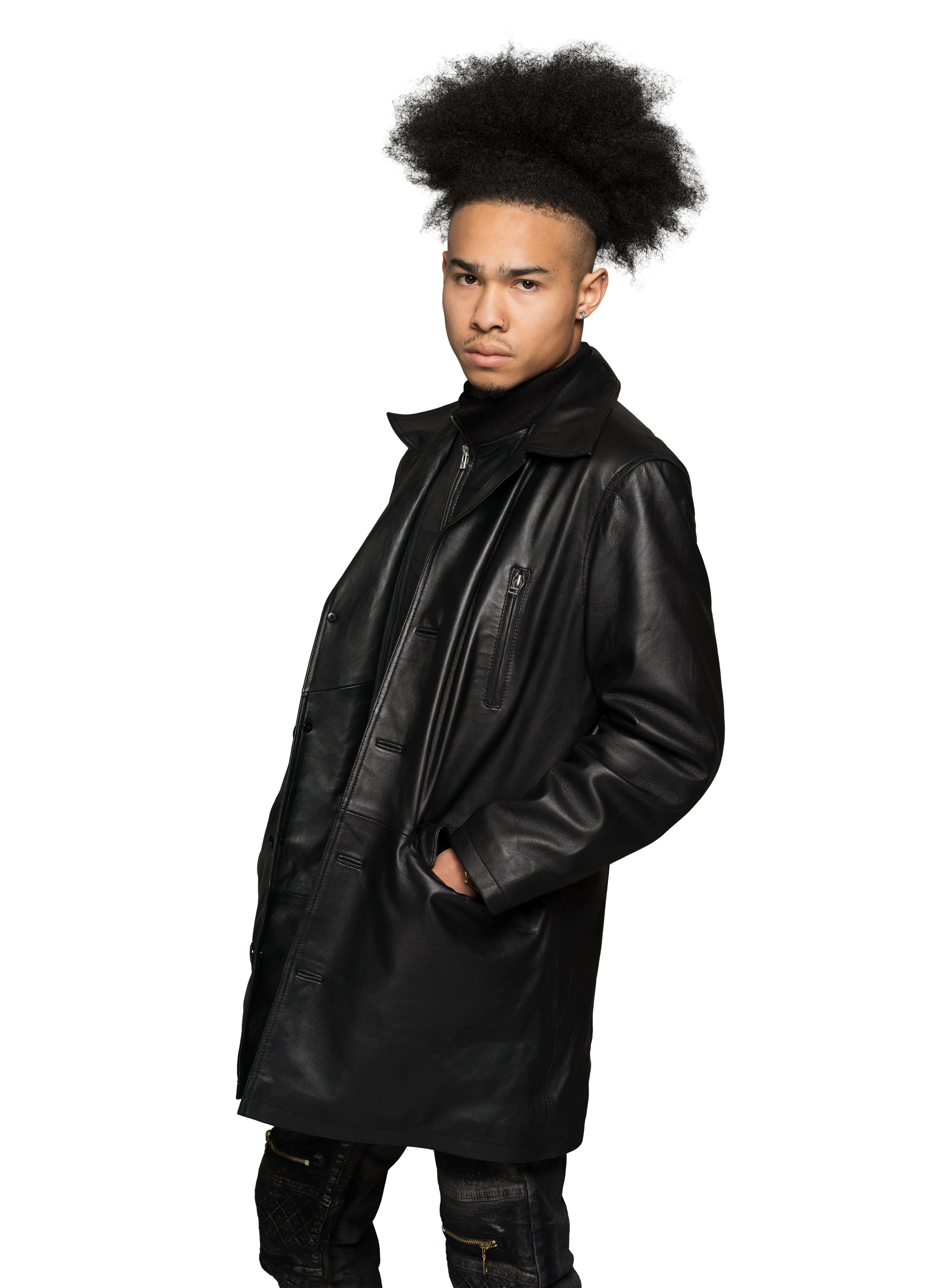 Gully Klassics Leather Pea Coat