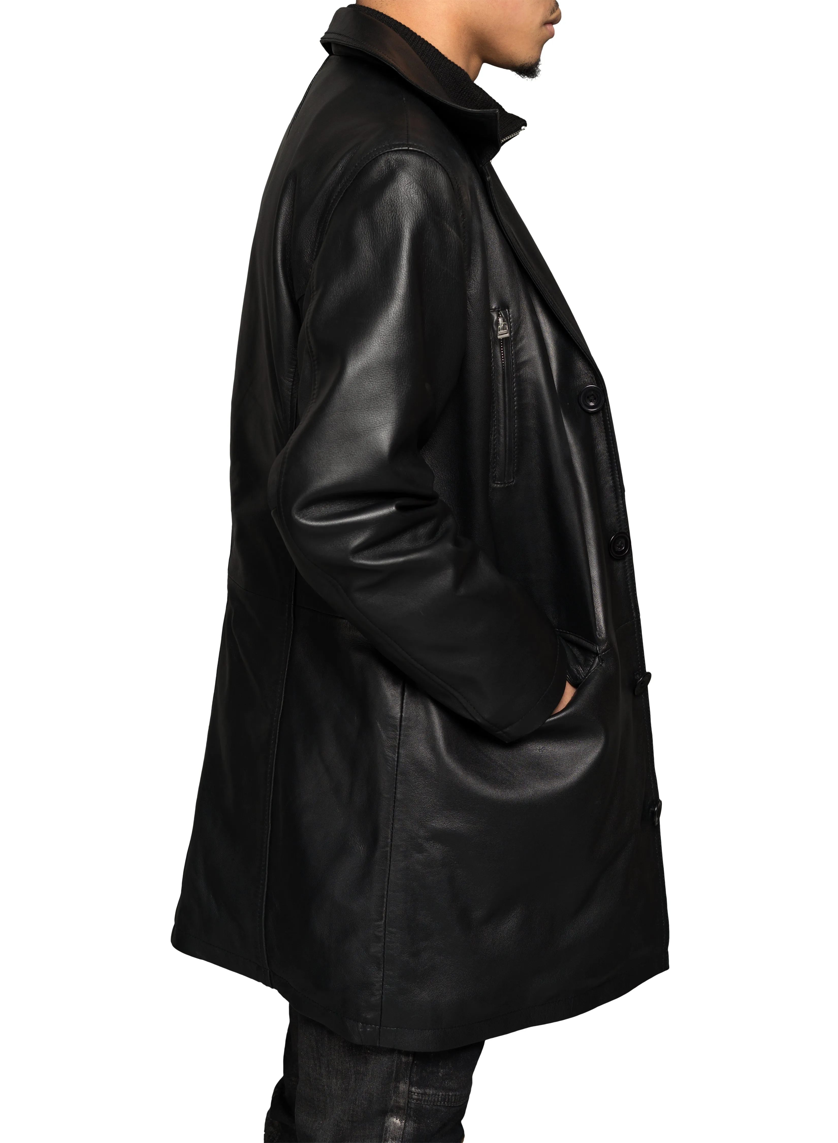 Gully Klassics Leather Pea Coat