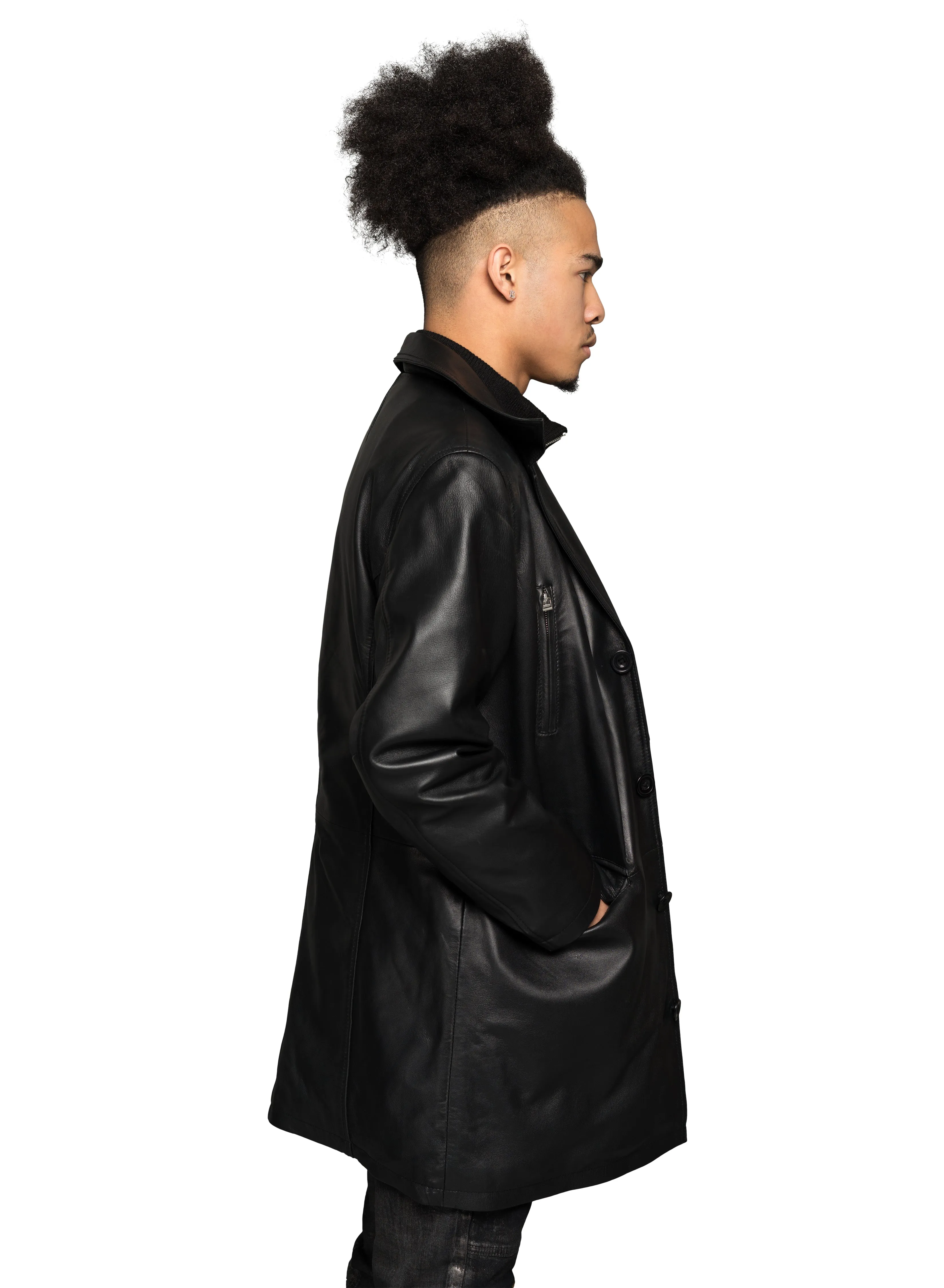 Gully Klassics Leather Pea Coat