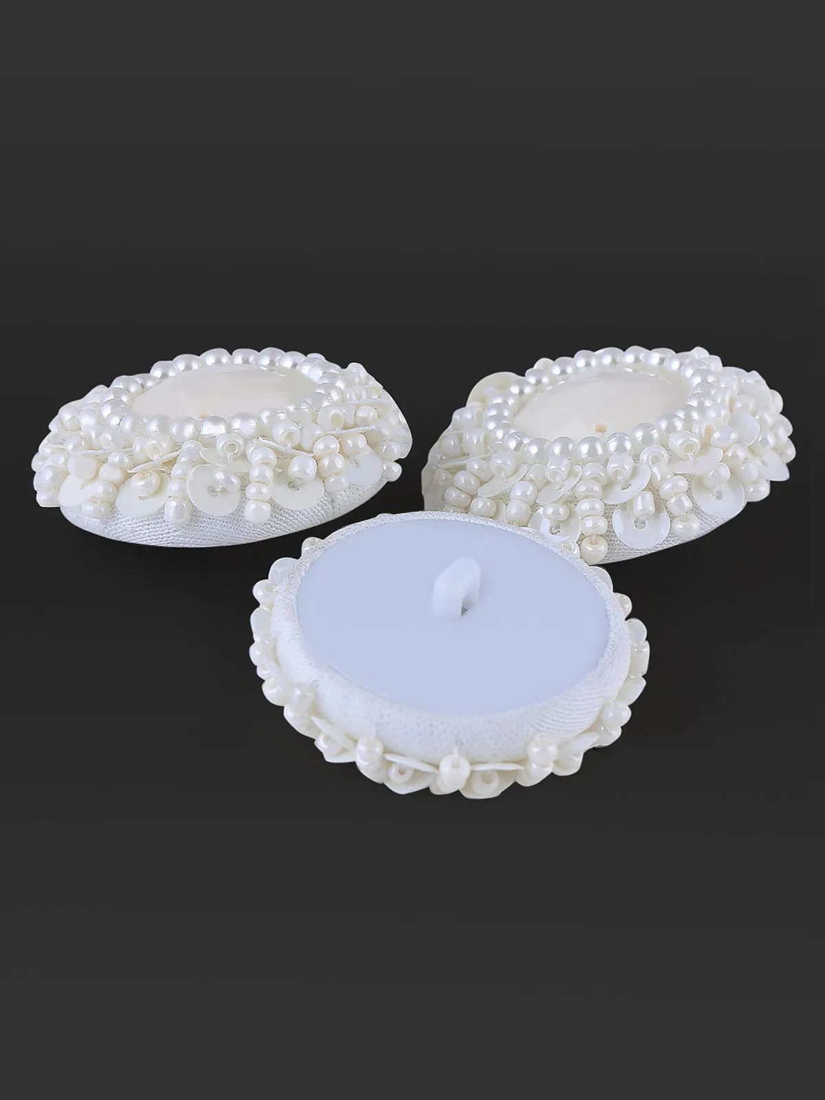 Handmade Big White Decorative Shank Button