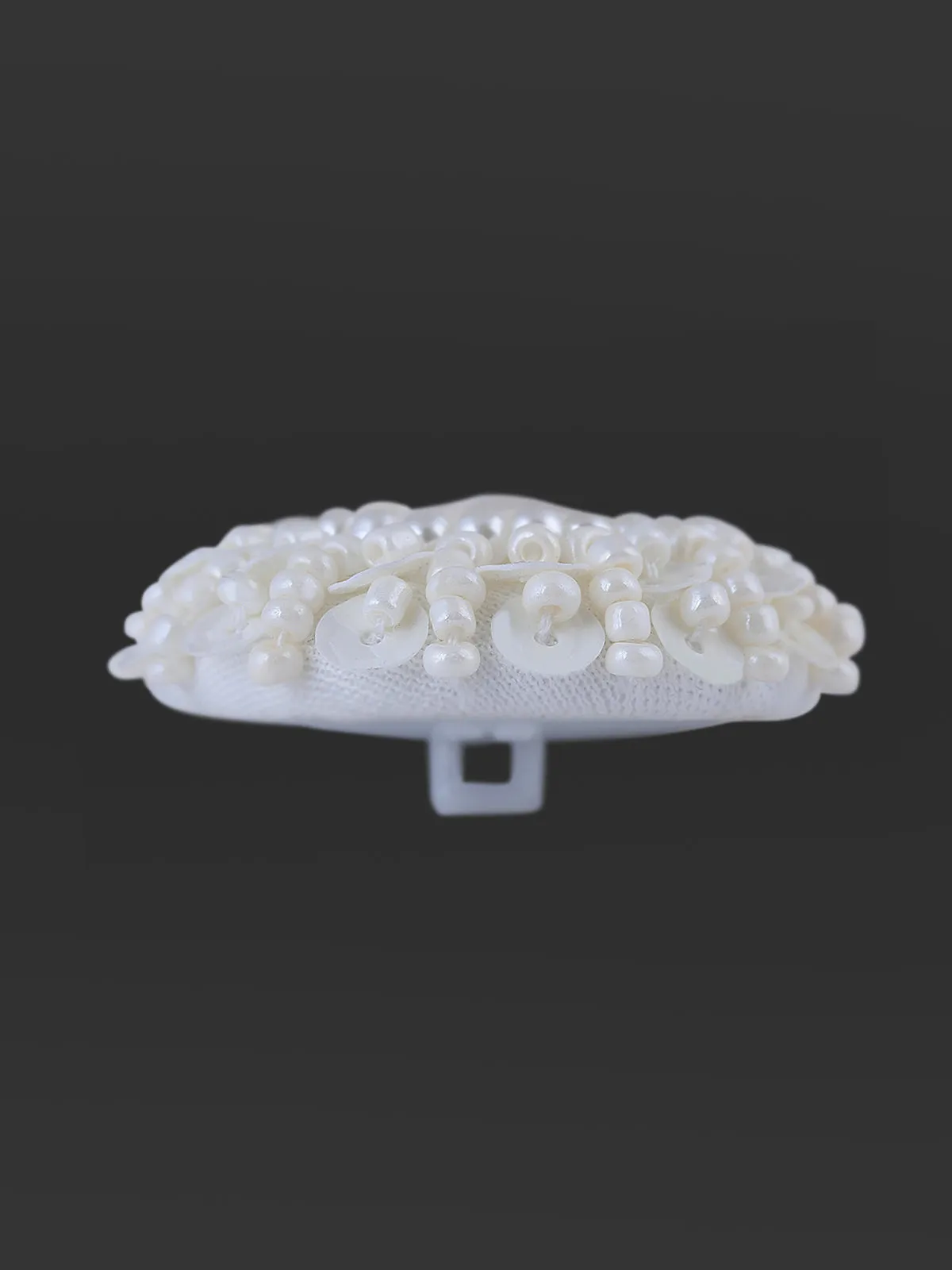 Handmade Big White Decorative Shank Button