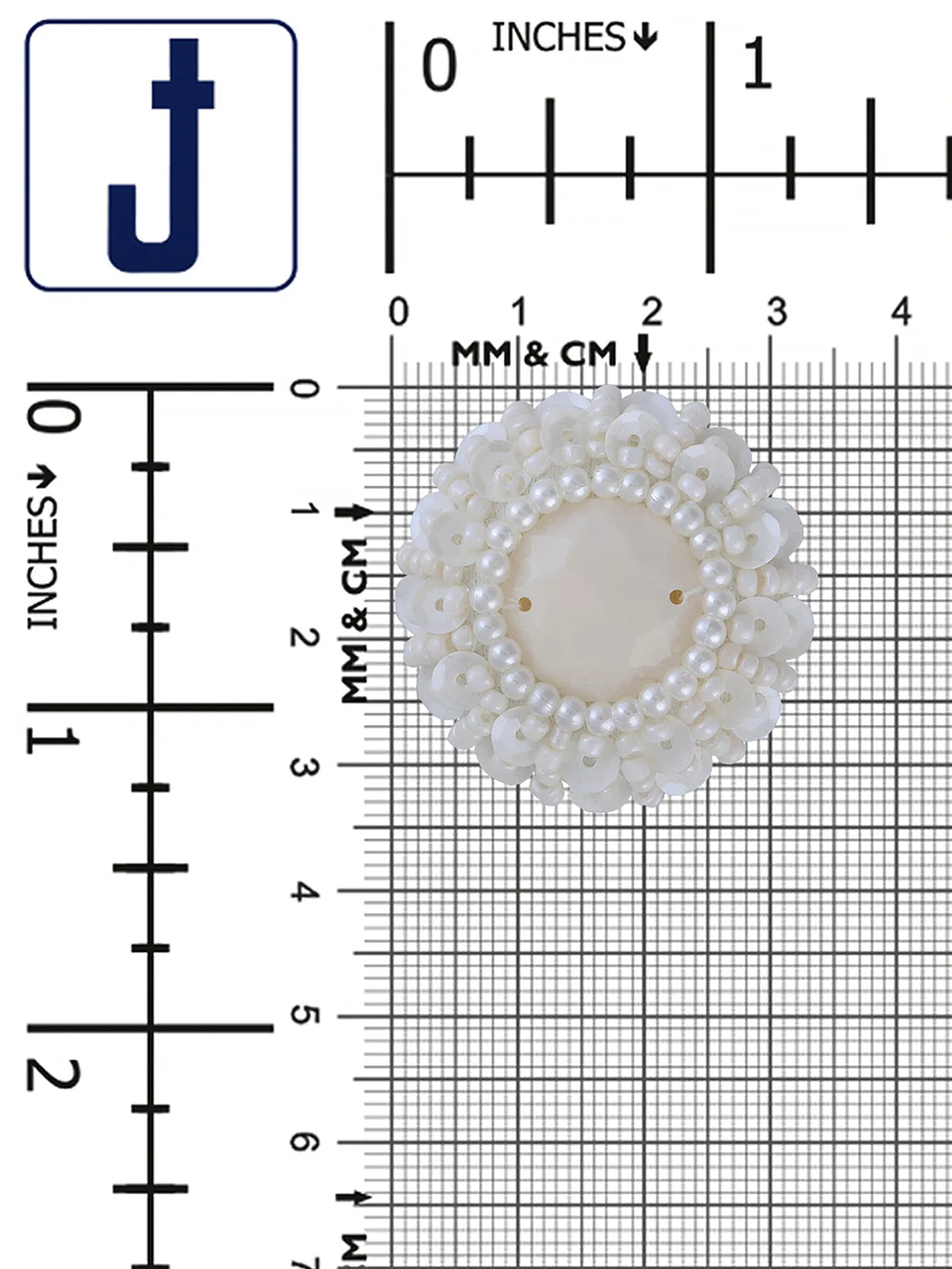 Handmade Big White Decorative Shank Button