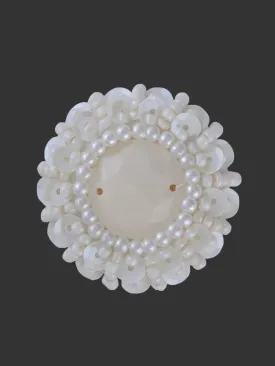 Handmade Big White Decorative Shank Button