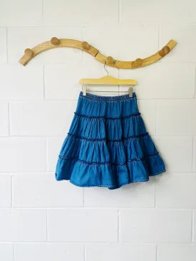 hanna andersson Tiered Denim Skirt, 10 years (140 cm)