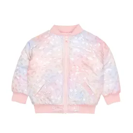 Huxbaby Rainbow Reversible Bomber - Rosebud