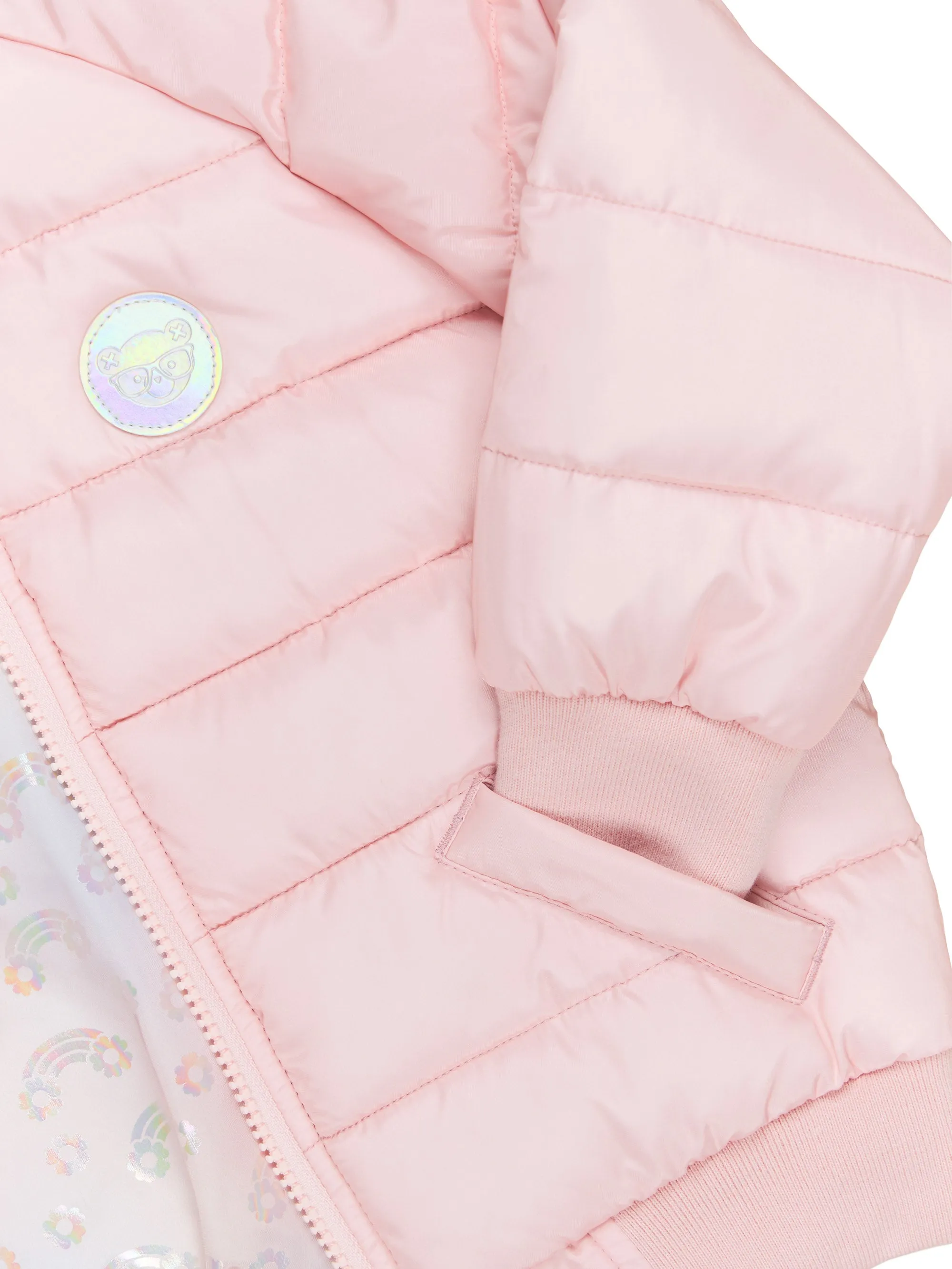 Huxbaby Rainbow Reversible Bomber - Rosebud
