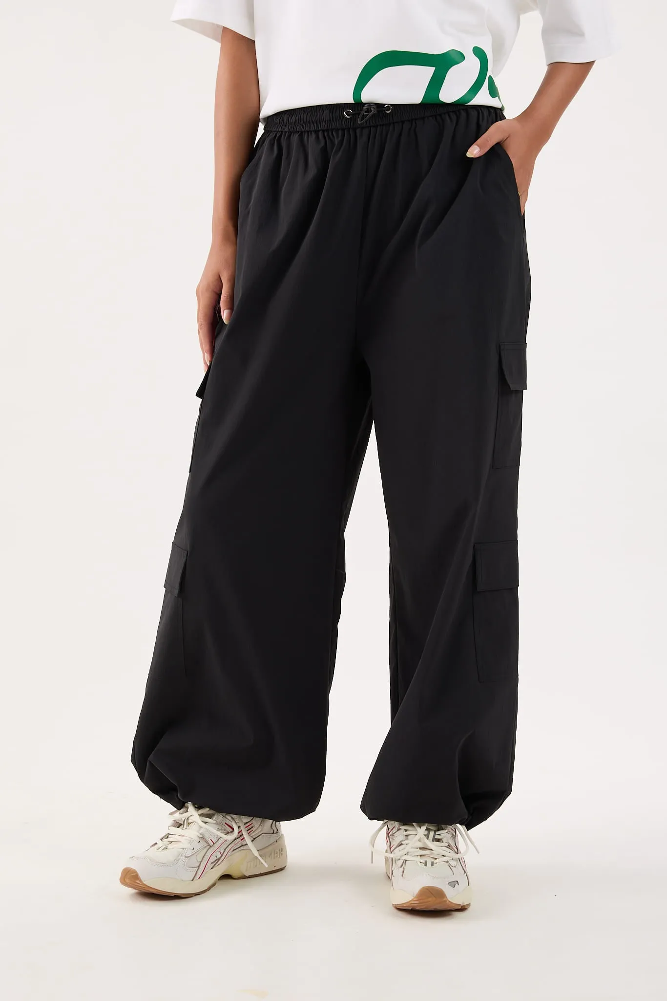 Jet Black Cargo Pants