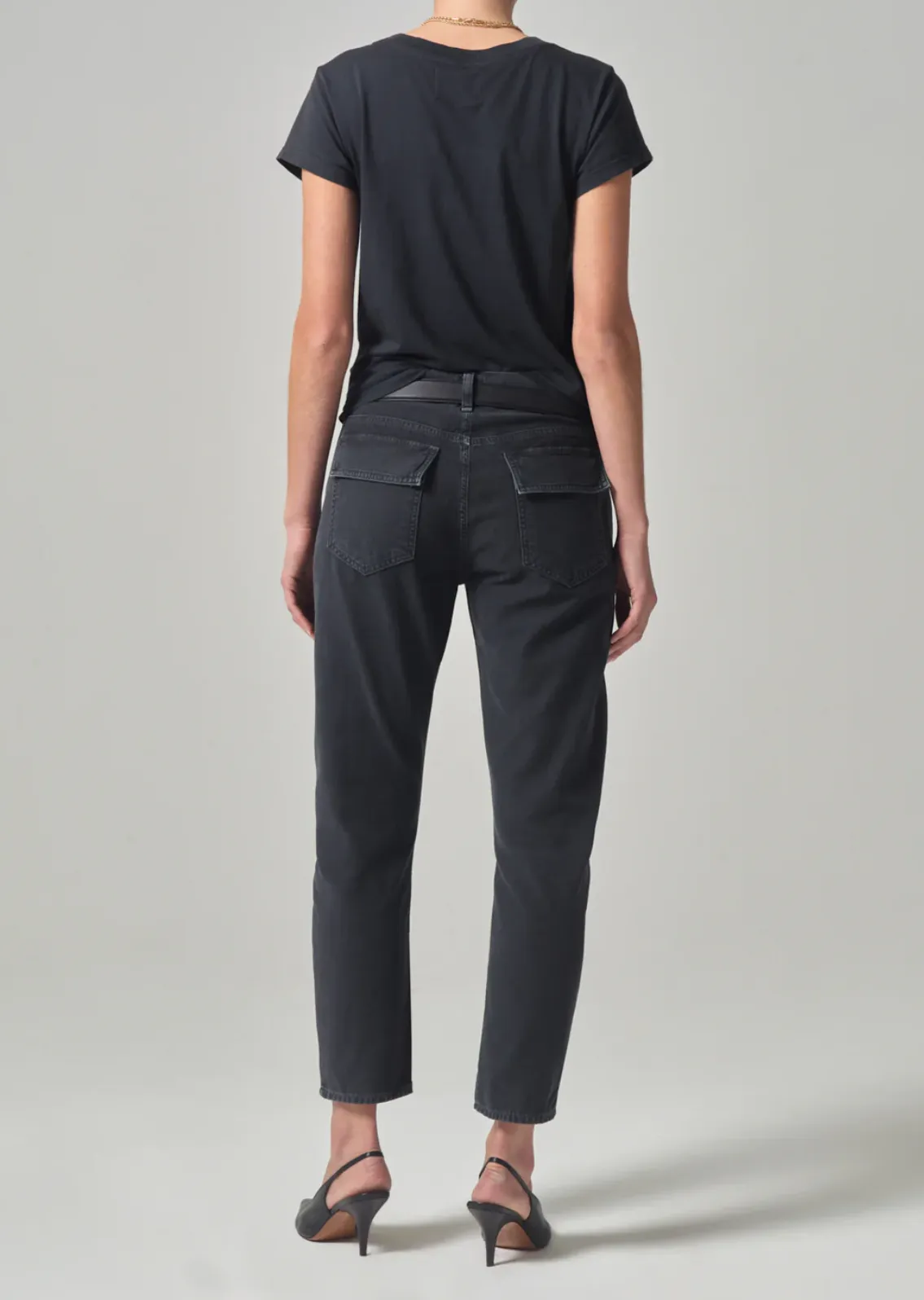 LEAH CARGO PANT IN WASHED BLACK