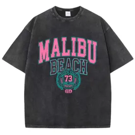 Malibu Beach Graphic washed oversized vintage tees