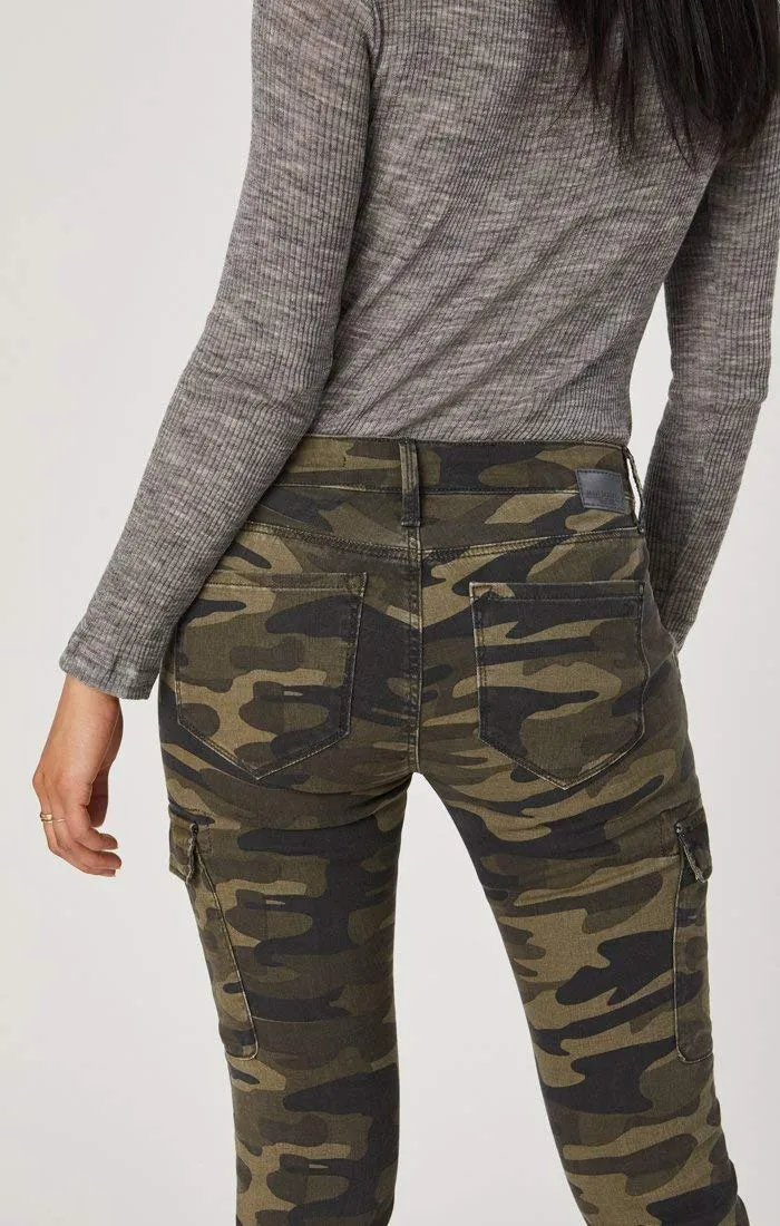 Mavi Women's Juliette Size 26/27 Camouflage Mid Rise Skinny Cargo Pants