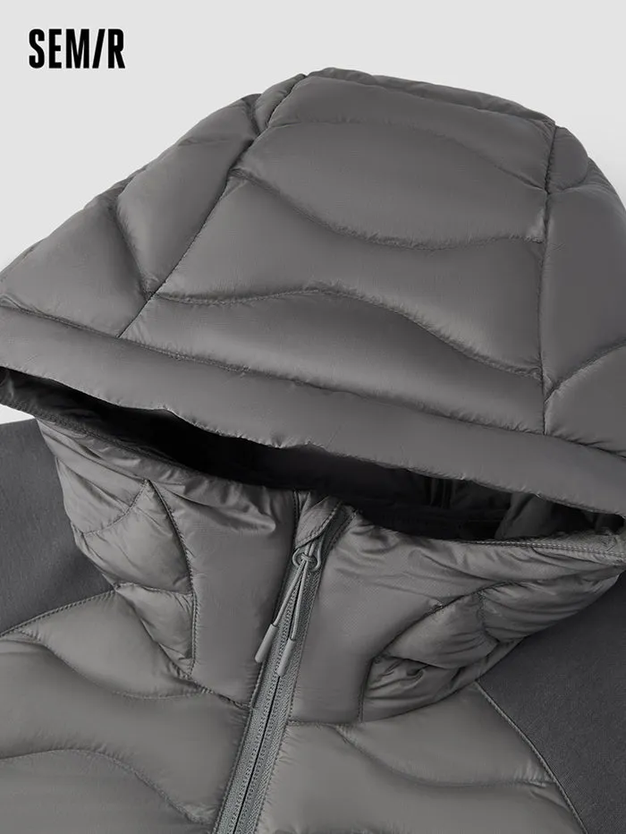 Men's Contrast Colored Puffer Jacket