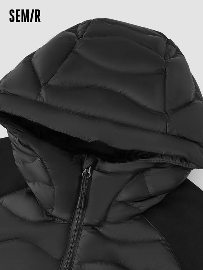 Men's Contrast Colored Puffer Jacket
