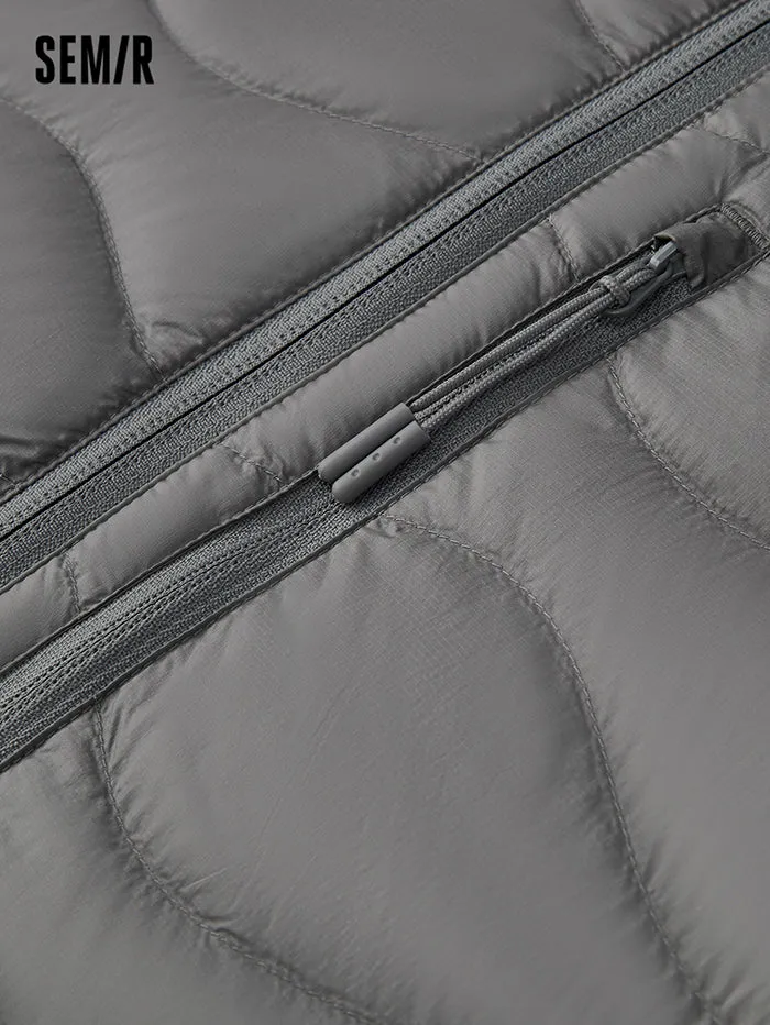 Men's Contrast Colored Puffer Jacket