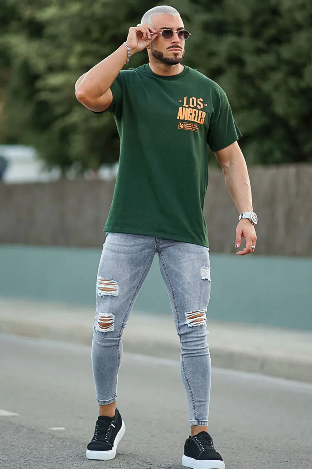Men's Light Blue Skinny Jean - Ripped