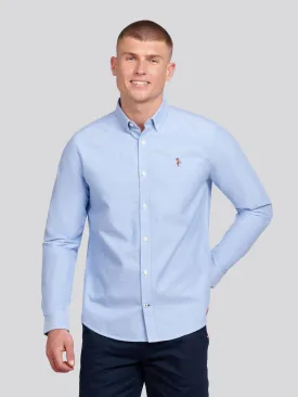 Mens Peached Oxford Shirt in Blue Yonder