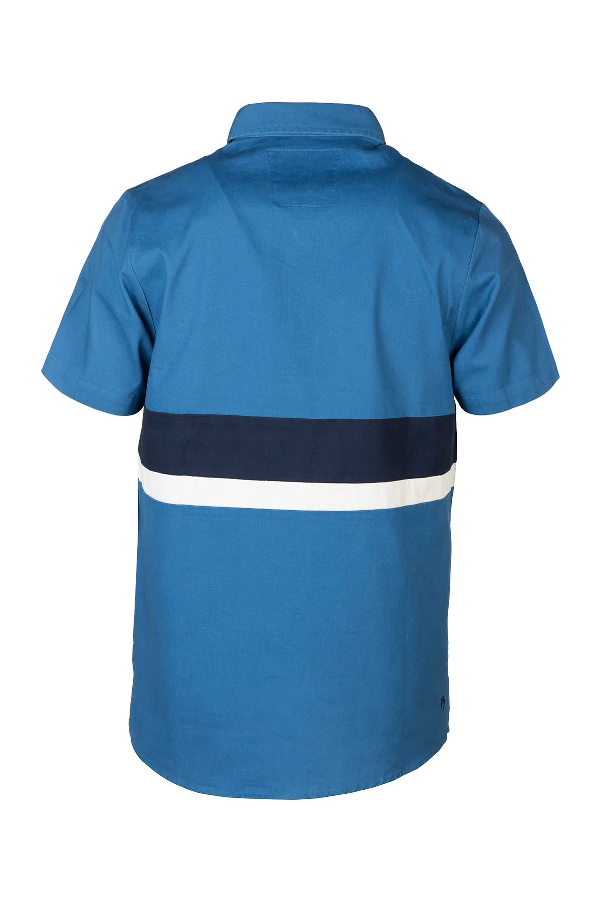 Men's Short Sleeve Stripe Deck Shirt - Beadlam