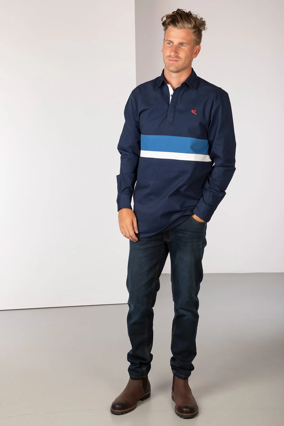 Men's Stripe Deck Shirt - Beadlam