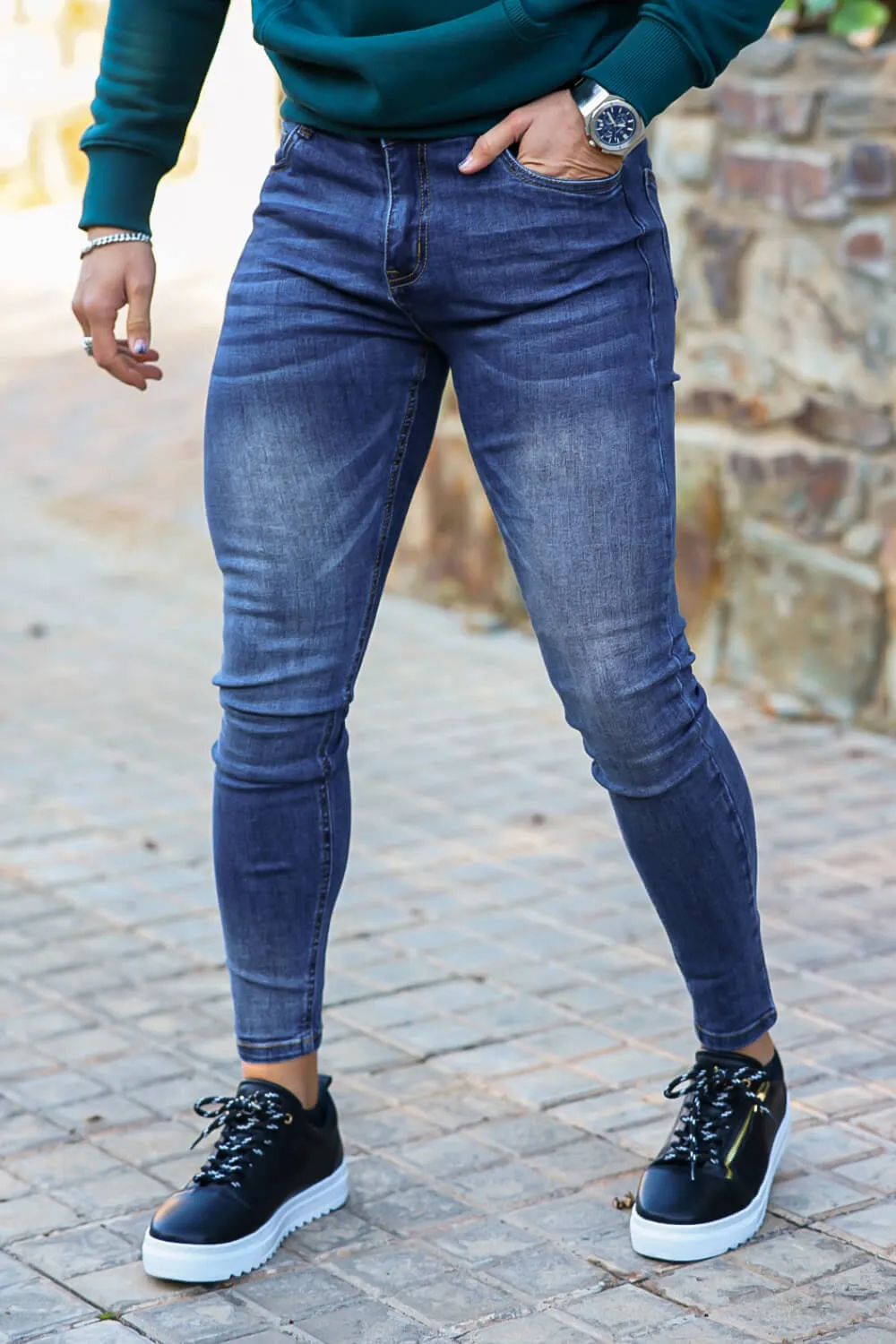 Men's Super Skinny Blue Jean