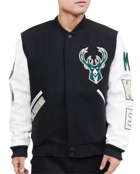 Milwaukee Bucks Black Varsity Jacket